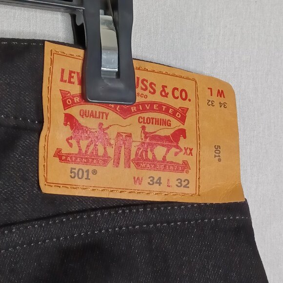 Men's Slim Straight Black Jeans - Picture 9 of 9